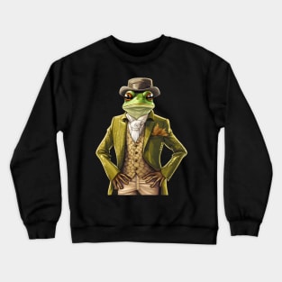 Frog Lovers Funny Gift Froggy Fashion Showdown Crewneck Sweatshirt